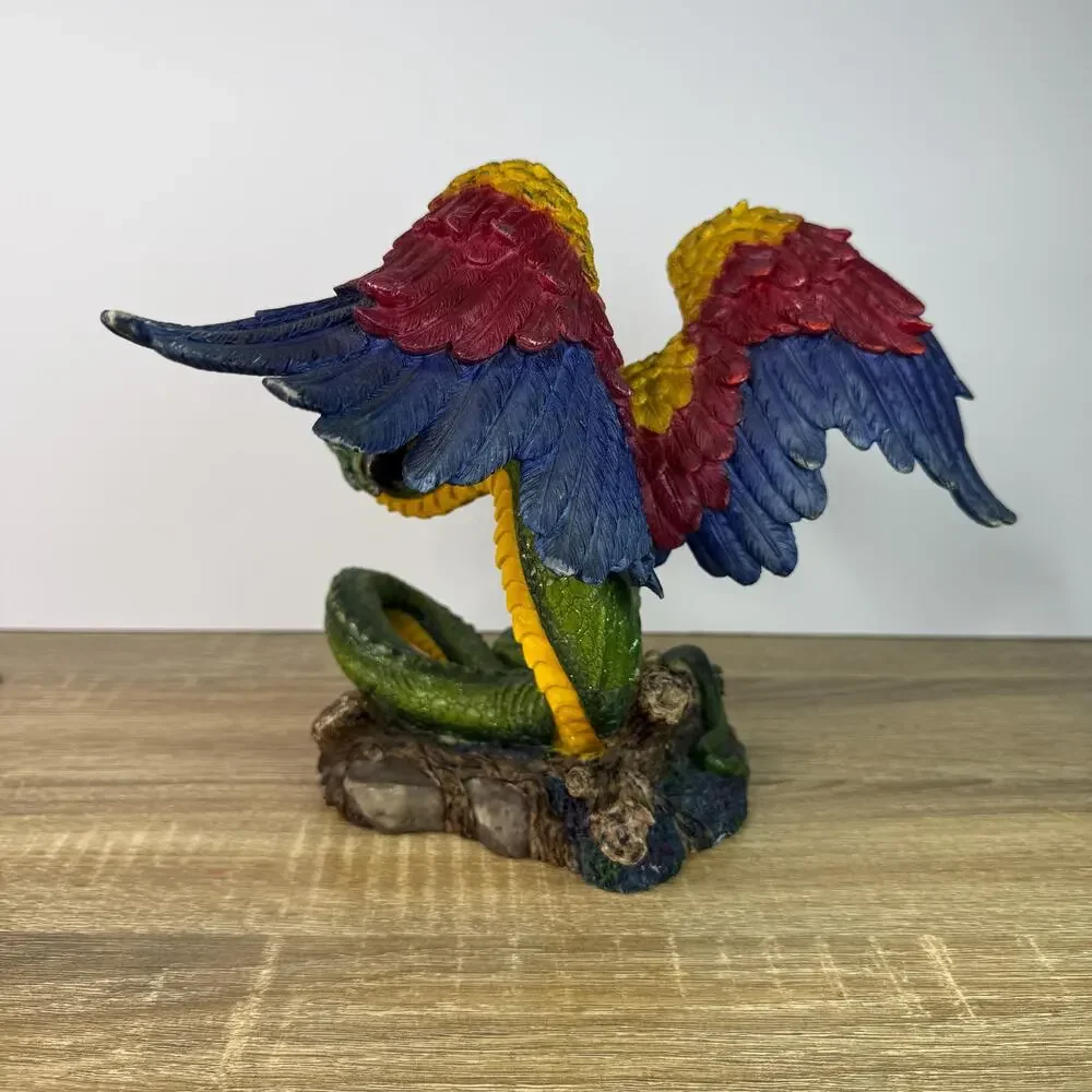 Vintage Dragon Figure Colorful Mythical Creature